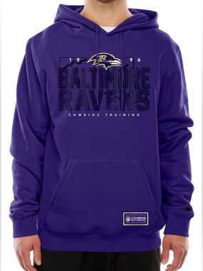 New Era Men's Baltimore Ravens Purple Combine State Pullover Hoodie
